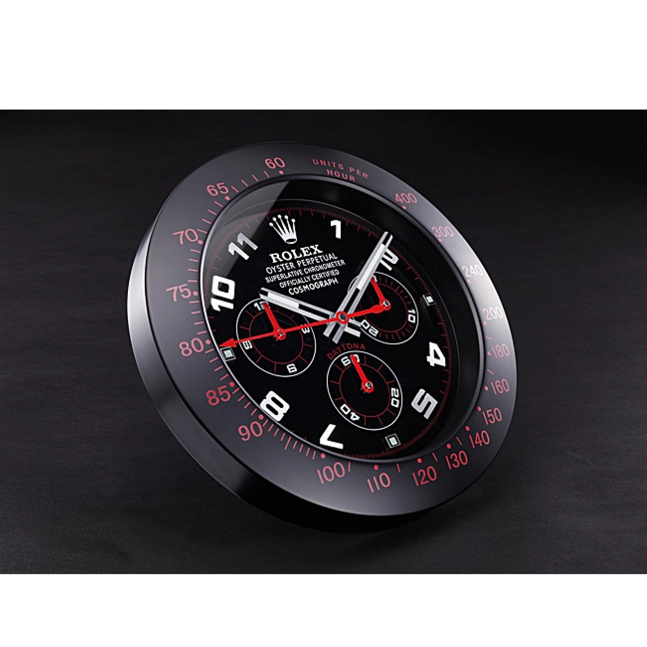 MiroTime 0711 Rolex Daytona Cosmograph Wall Clock Black-Red 621908